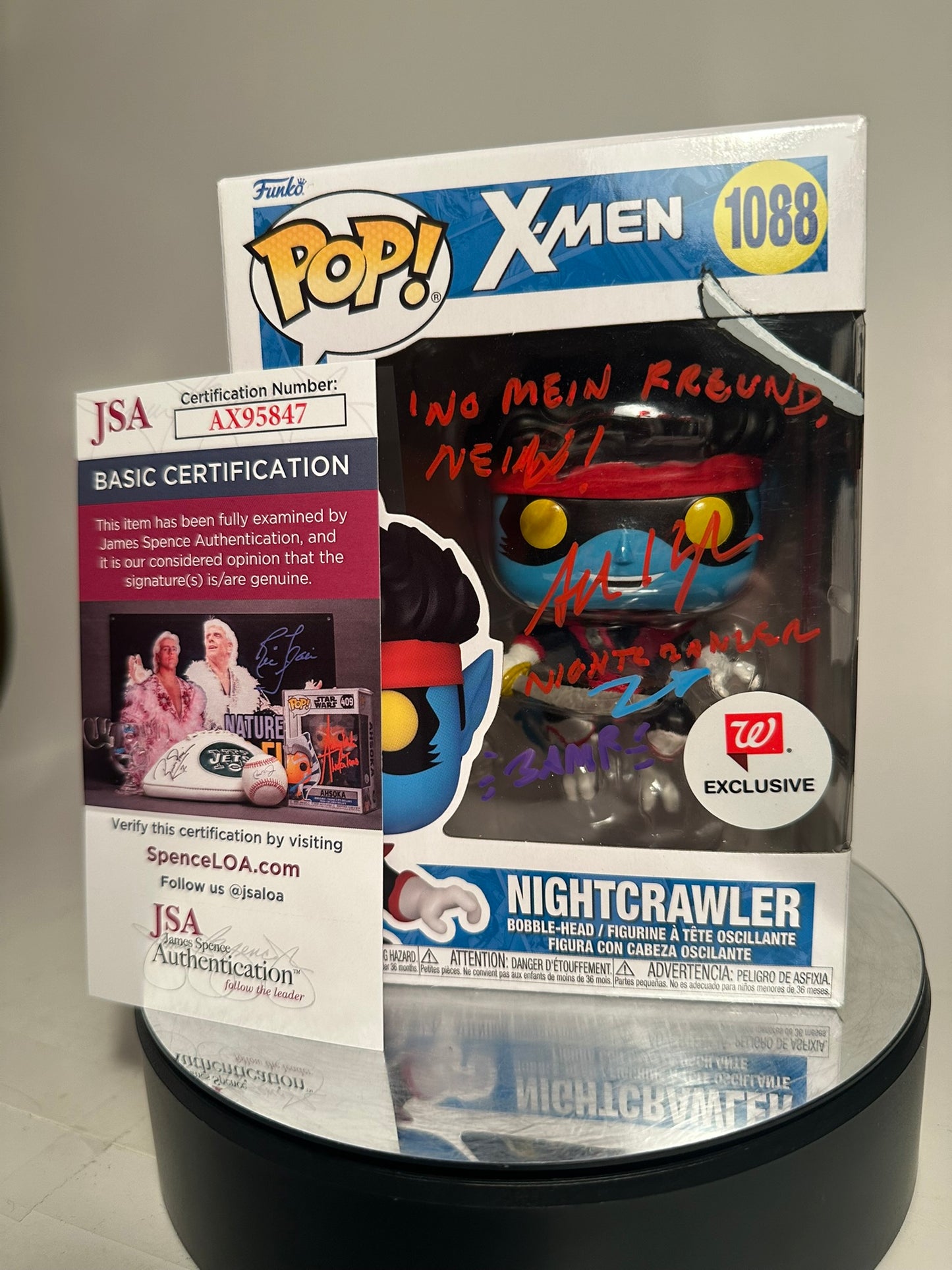 Marvel - Nightcrawler 1088 Walgreens Exclusive AUTOGRAPHED + CUSTOM ARTWORK Funko Pop!