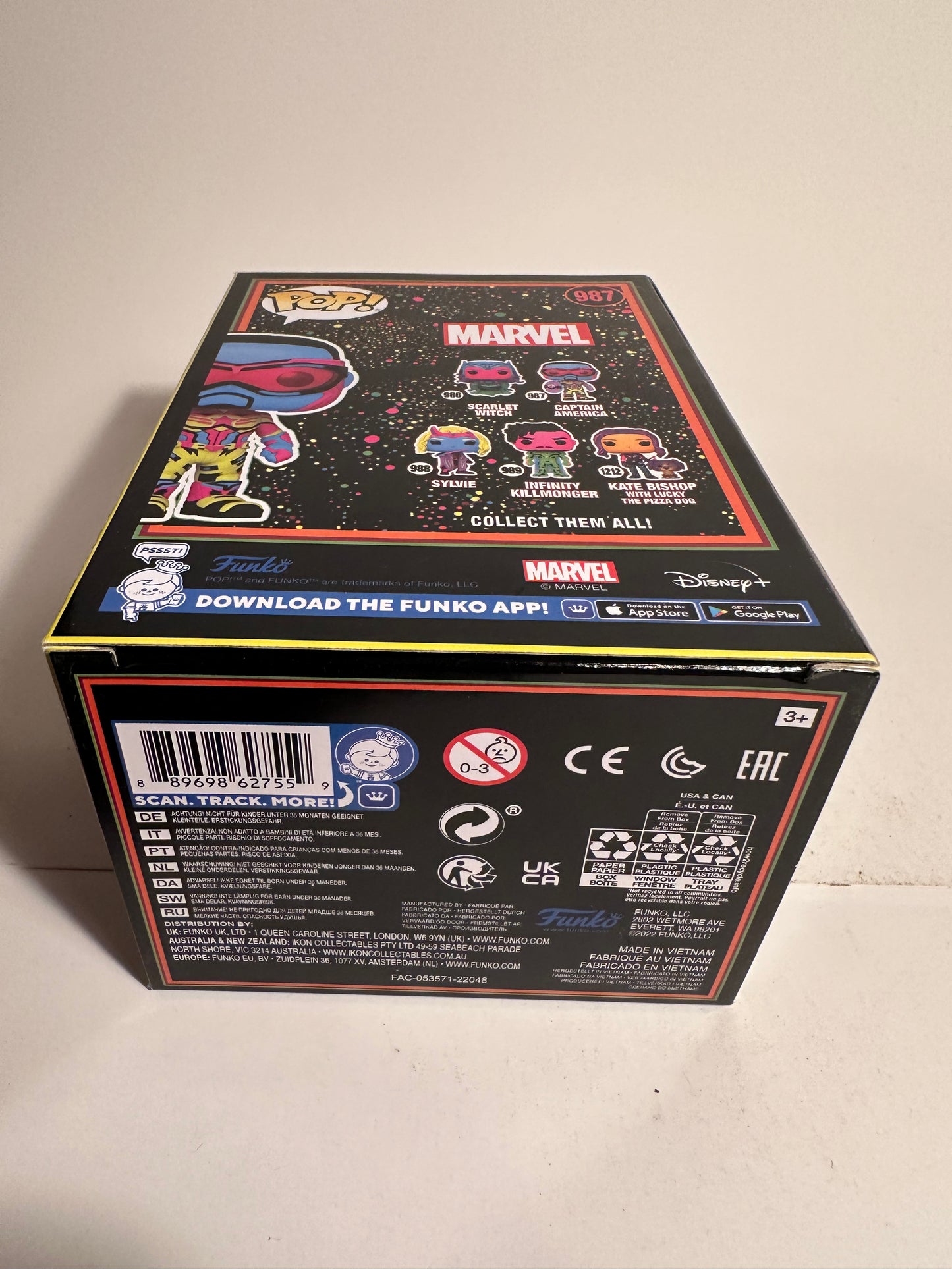 Marvel - Captain America BLACKLIGHT (Target Exclusive) 987 Funko Pop!