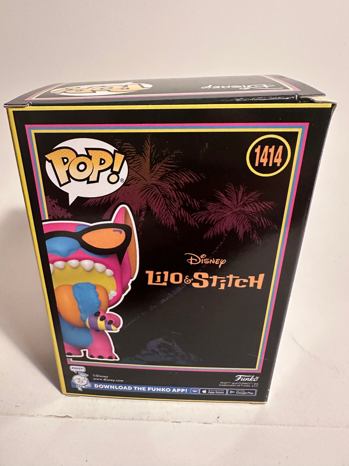 Disney - Summer Stitch BLACKLIGHT (Hot Topic Exclusive) 1414 Funko Pop!