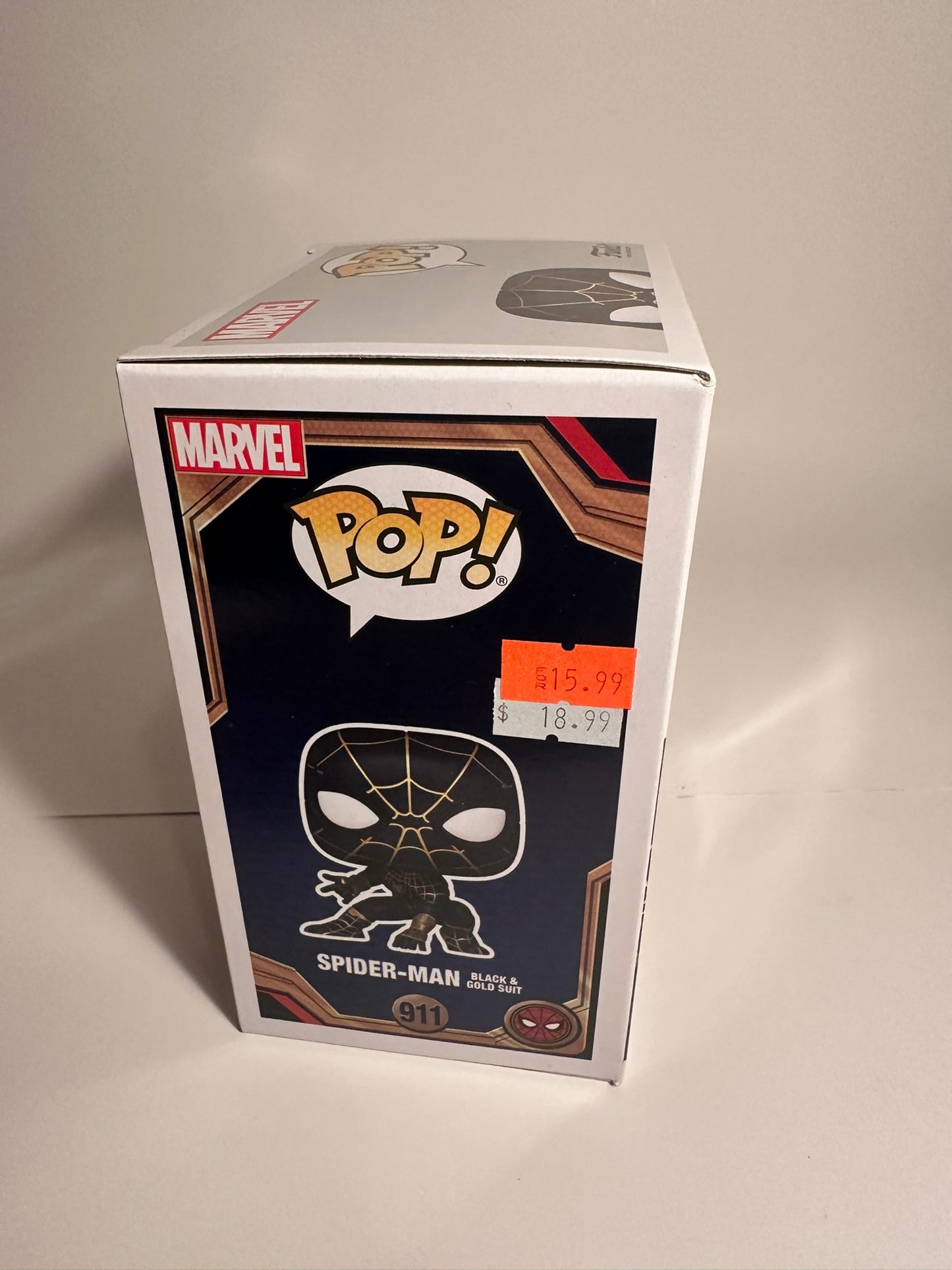 Spider-Man black and gold suit 911 Funko Pop!