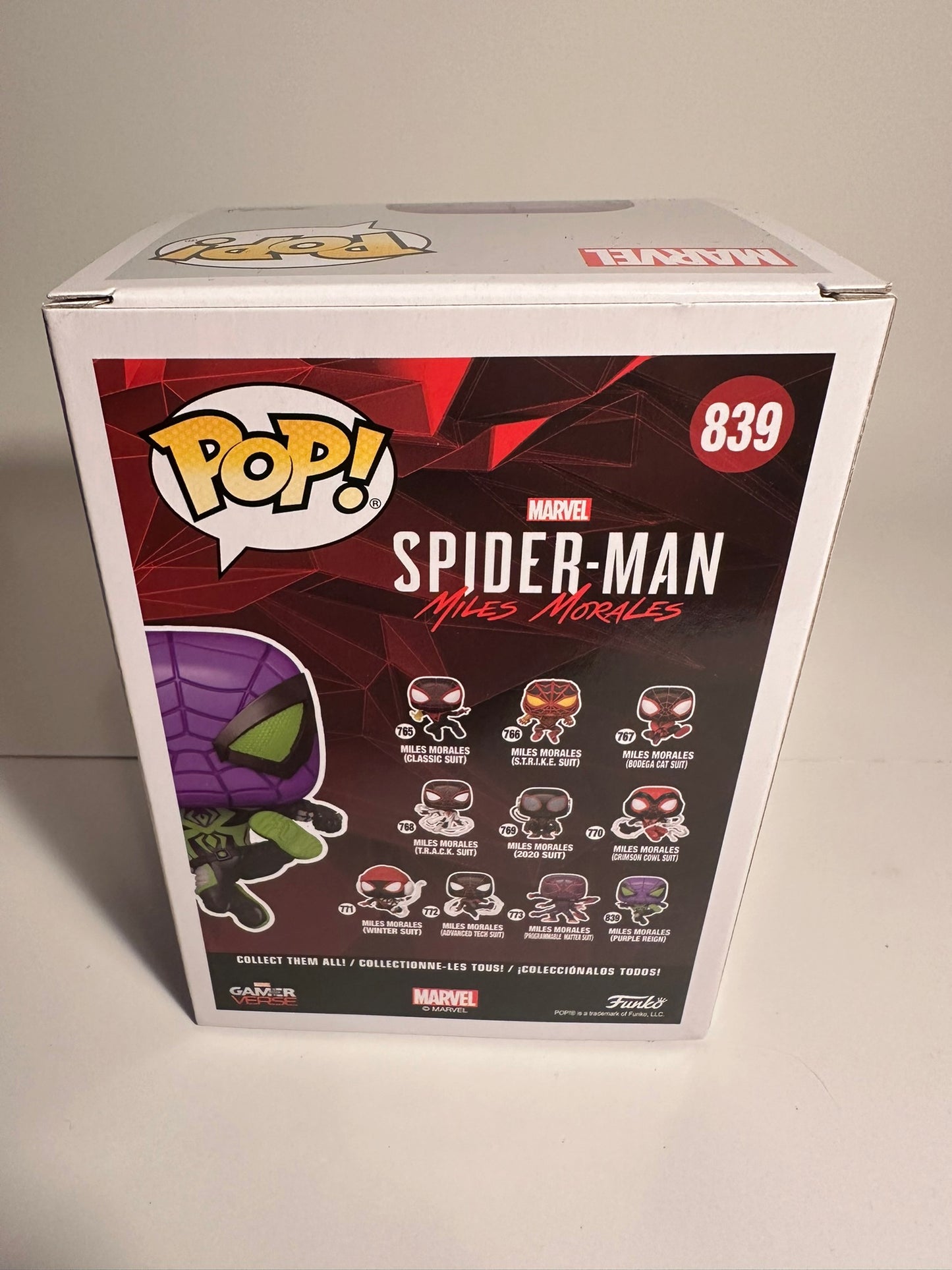 Spider-Man - Miles Morales purple reign 839 Funko Pop!