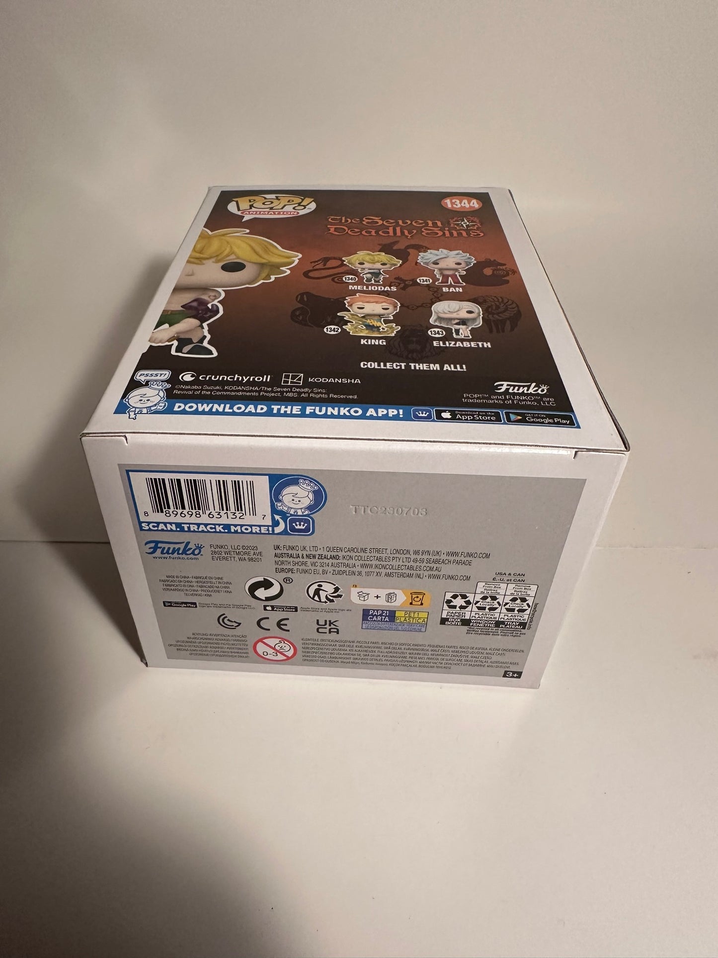 The Seven Deadly Sins - Meliodas (PX Previews Exclusive) 1344 Funko Pop!