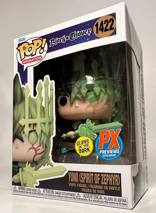 Black Clover - Yuno (Spirit of Zephyr) GITD (PX Previews Exclusive) 1422 Funko Pop!