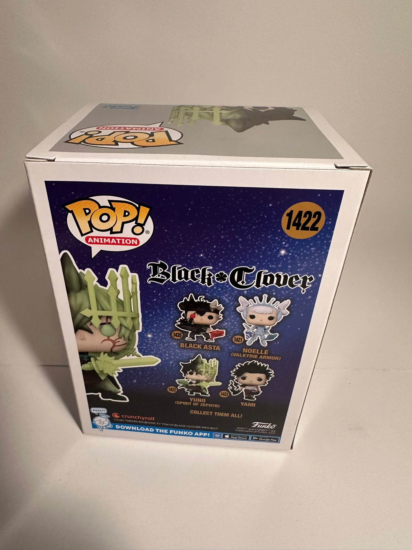 Black Clover - Yuno (Spirit of Zephyr) GITD (PX Previews Exclusive) 1422 Funko Pop!