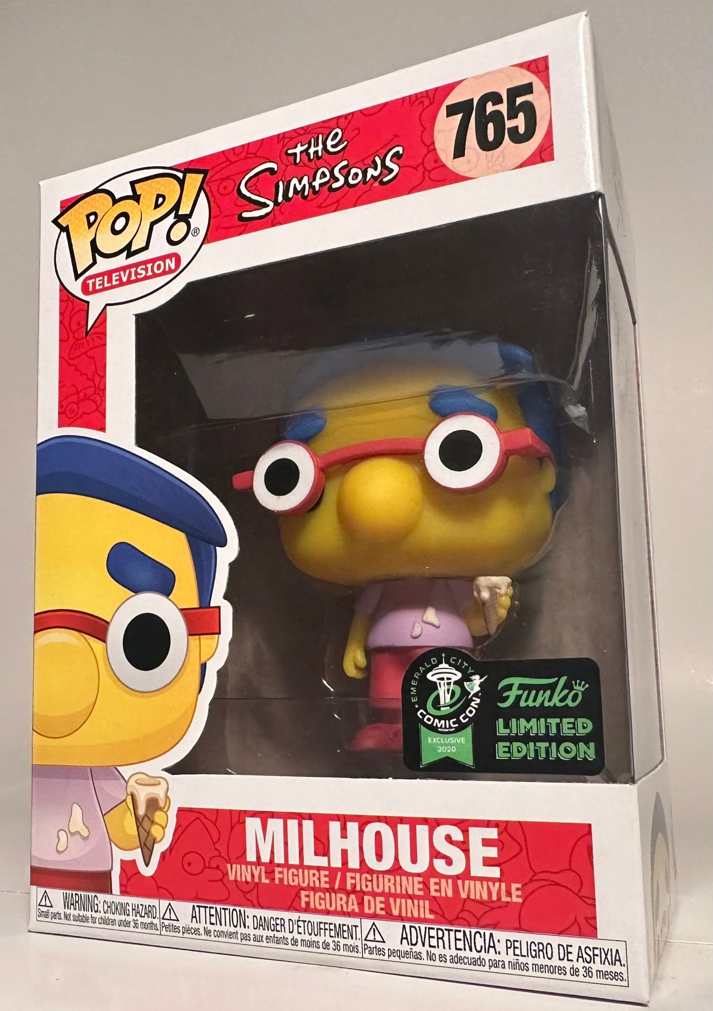 The Simpsons - Milhouse (2020 Emerald City Comic Con Exclusive) 765 Funko Pop!