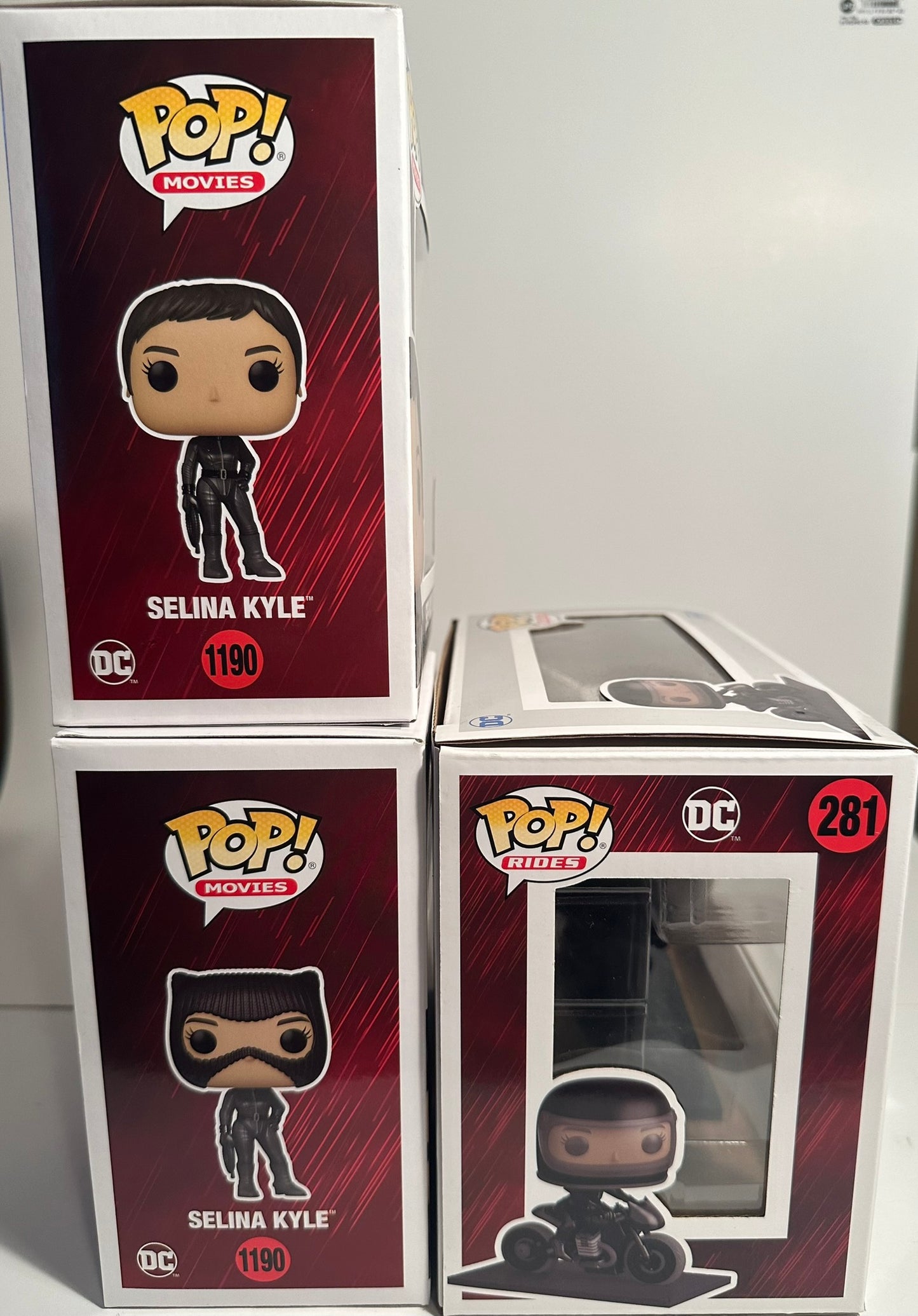 DC - Selina Kyle CHASE+COMMON 1190 RIDES 281 *Bundle* Funko Pop!