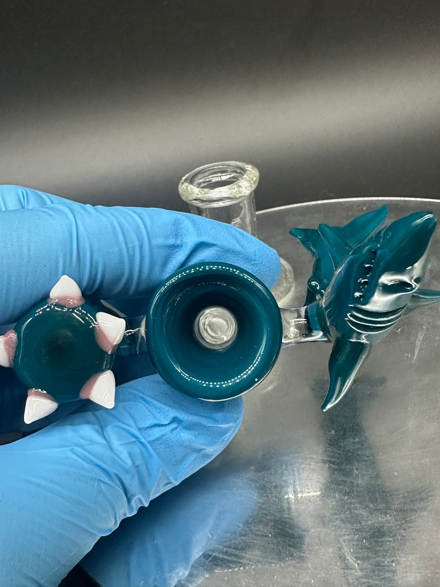 Blue Spruse Shark+Grubber/Scalien 14mm 1-hole Bowl