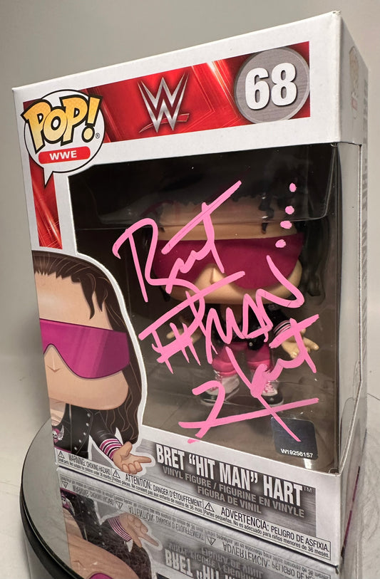 WWE - Bret "Hit Man" Hart 68 AUTOGRAPHED Funko Pop!