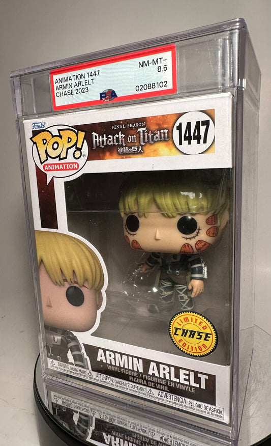 Attack on Titan - Armin Arlelt 1447 CHASE PSA Graded 8.5/10 Funko Pop!