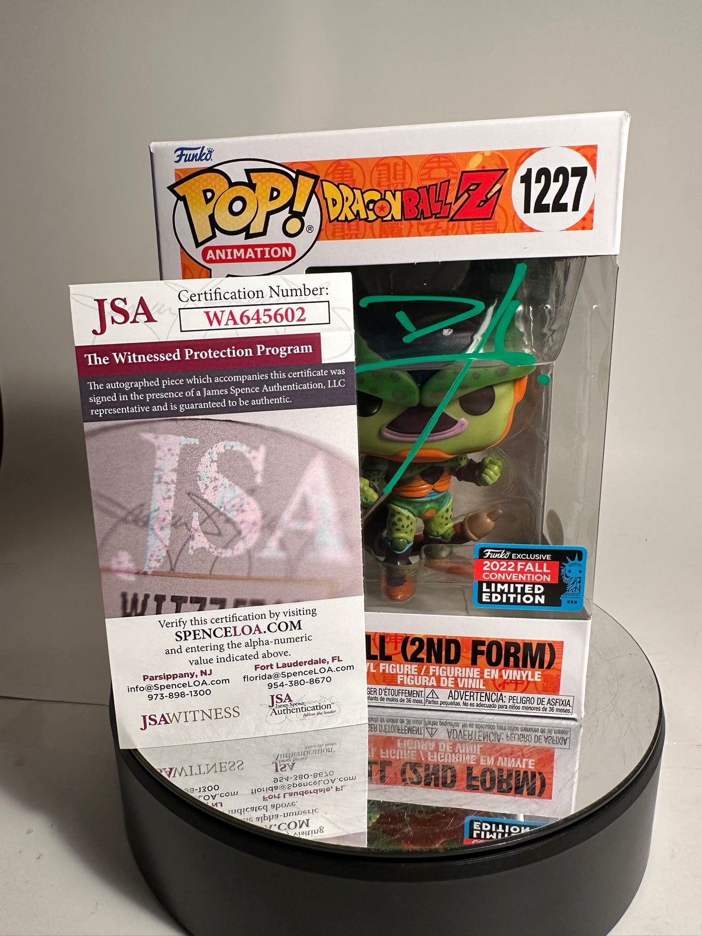 Dragon Ball Z - Cell (2nd Form) 1227 (2022 Fall Convention Limited Edition) AUTOGRAPHED Funko Pop!