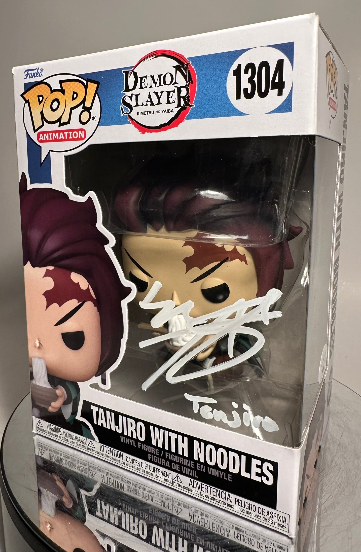 Demon Slayer - Tanjiro with Noodles 1304 AUTOGRAPHED Funko Pop!