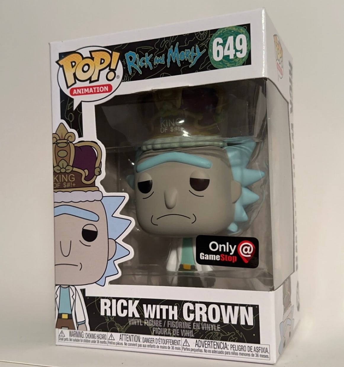 Rick and Morty - Rick with Crown (Gamestop Exclusive) 649 Funko Pop!