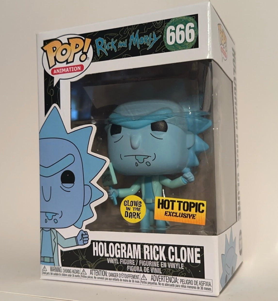 Rick and Morty - Hologram Rick Clone GITD (Hot Topic Exclusive) 666 Funko Pop!