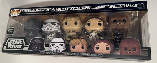 Star Wars - Darth Vader, Stormtrooper, Luke Skywalker, Princess Leia, Chewbacca (2022 GC Exclusive) 5 pack  Funko Pop!