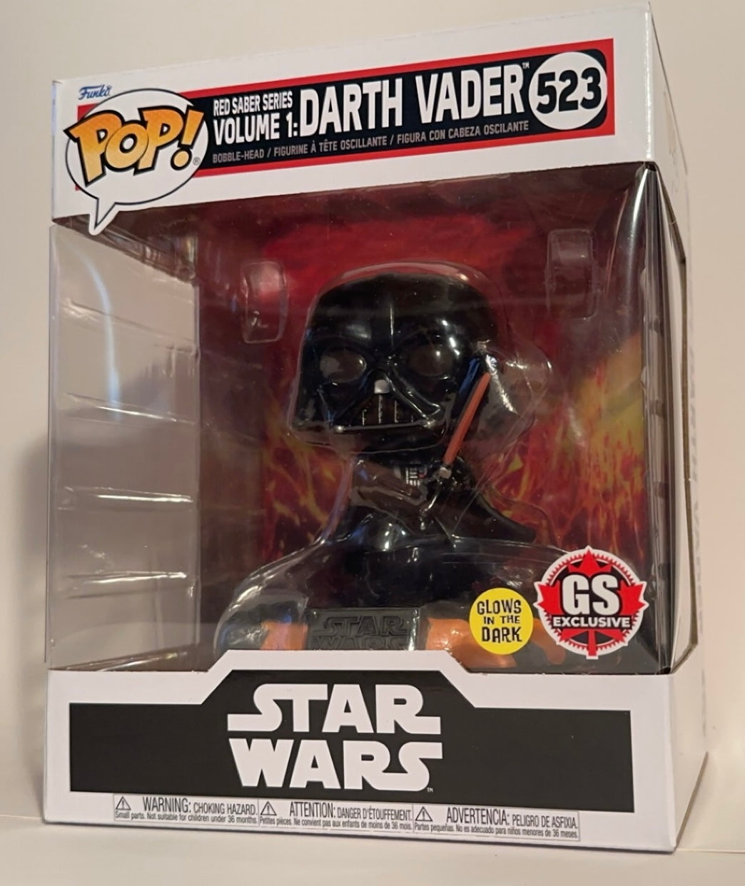 Star Wars - Darth Vader 6" GITD (Gamestop Exclusive) 523  Funko Pop!