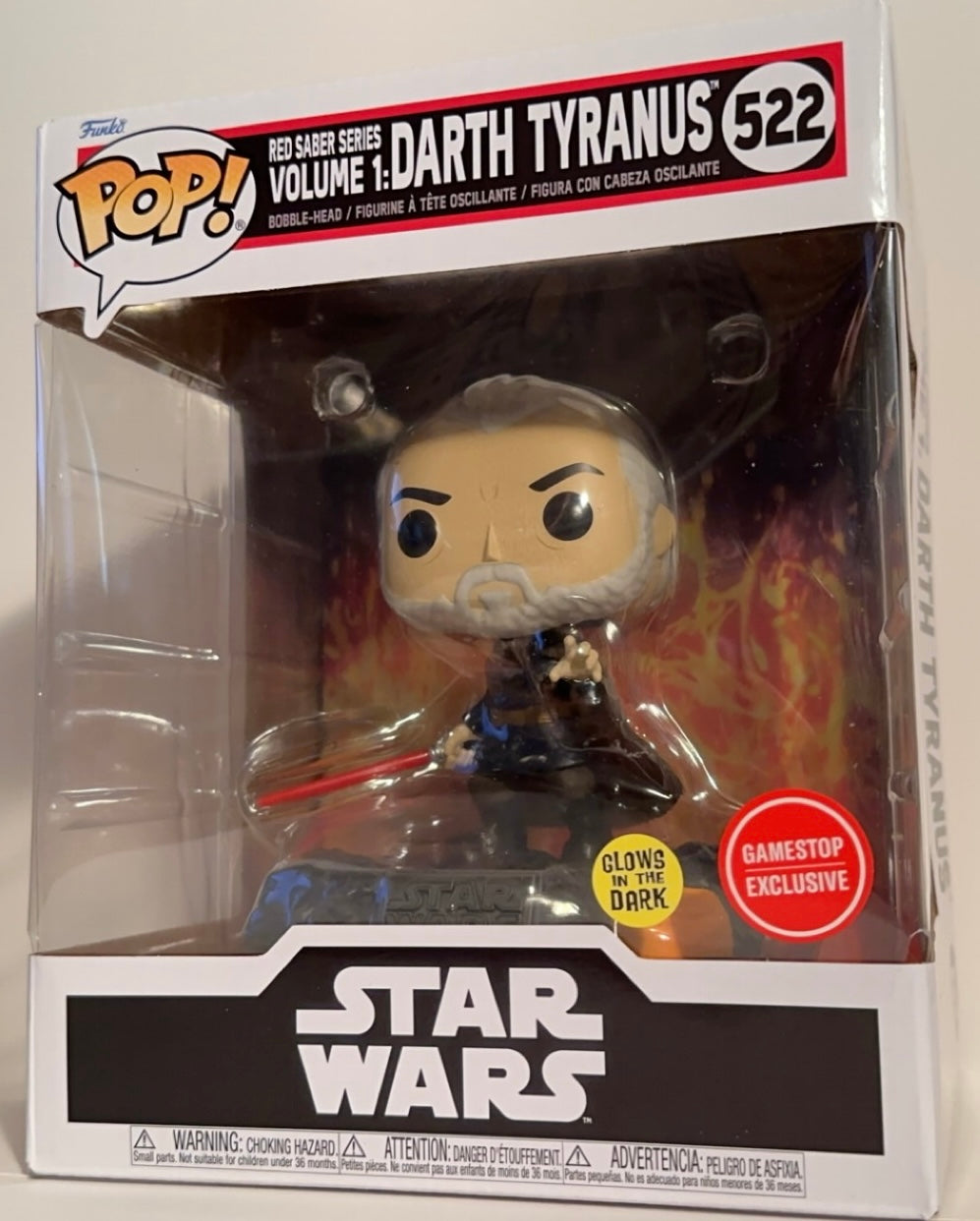 Star Wars - Darth Tyranus 6" GITD (Gamestop Exclusive) 522  Funko Pop!