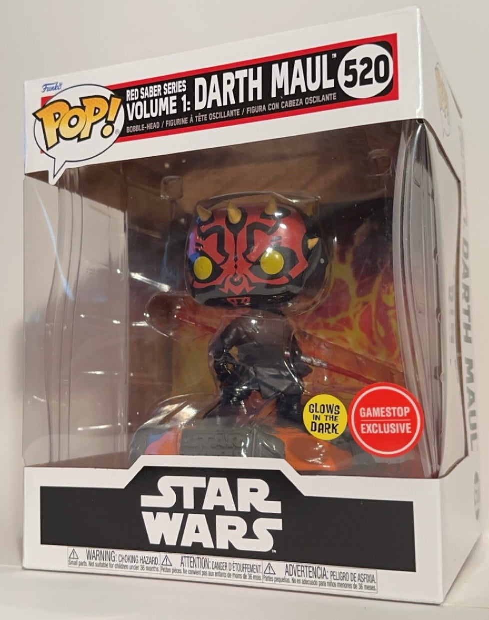 Star Wars - Darth Maul 6" GITD (Gamestop Exclusive) 520  Funko Pop!