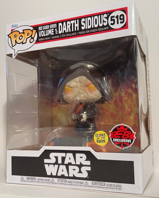 Star Wars - Darth Sidious 6" GITD (EB Games Exclusive) 519  Funko Pop!