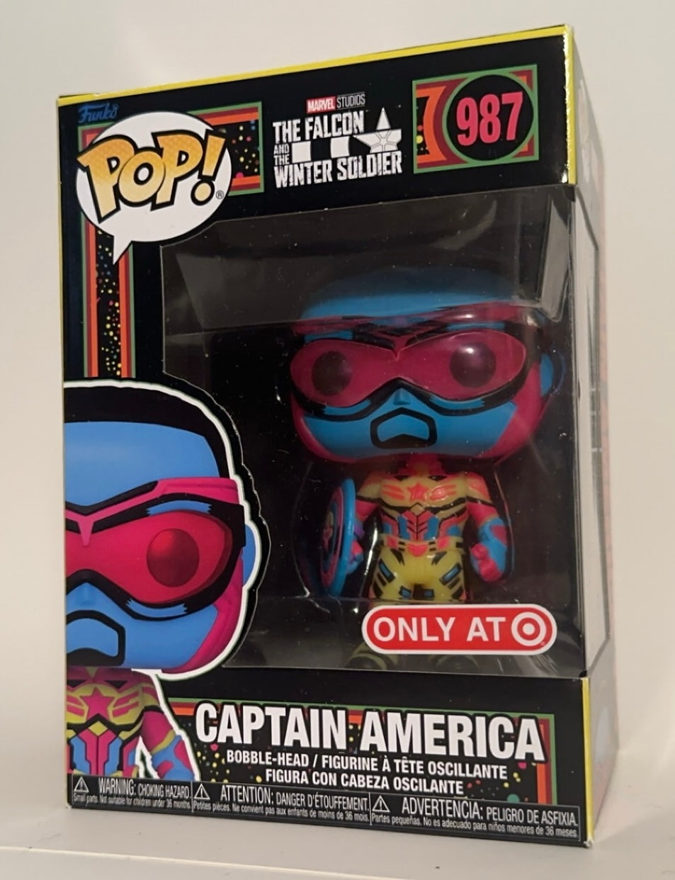 Marvel - Captain America BLACKLIGHT (Target Exclusive) 987 Funko Pop!