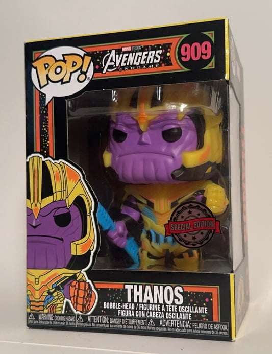 Marvel - Thanos BLACKLIGHT (Special Edition) 909 Funko Pop!