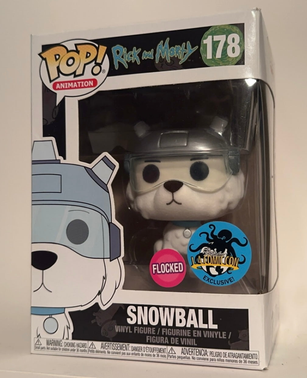 Rick and Morty - Snowball FLOCKED (LA Comic Con Exclusive) 178 Funko Pop!