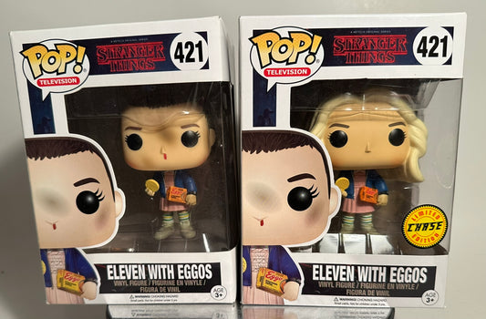 Stranger Things - Eleven with Eggos 421 COMMON + CHASE BUNDLE Funko Pop!