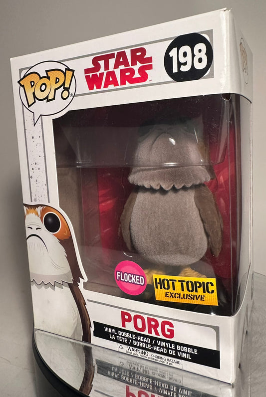 Star Wars - Porg 198 FLOCKED (Hot Topic Exclusive) Funko Pop!