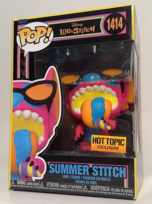 Disney - Summer Stitch BLACKLIGHT (Hot Topic Exclusive) 1414 Funko Pop!