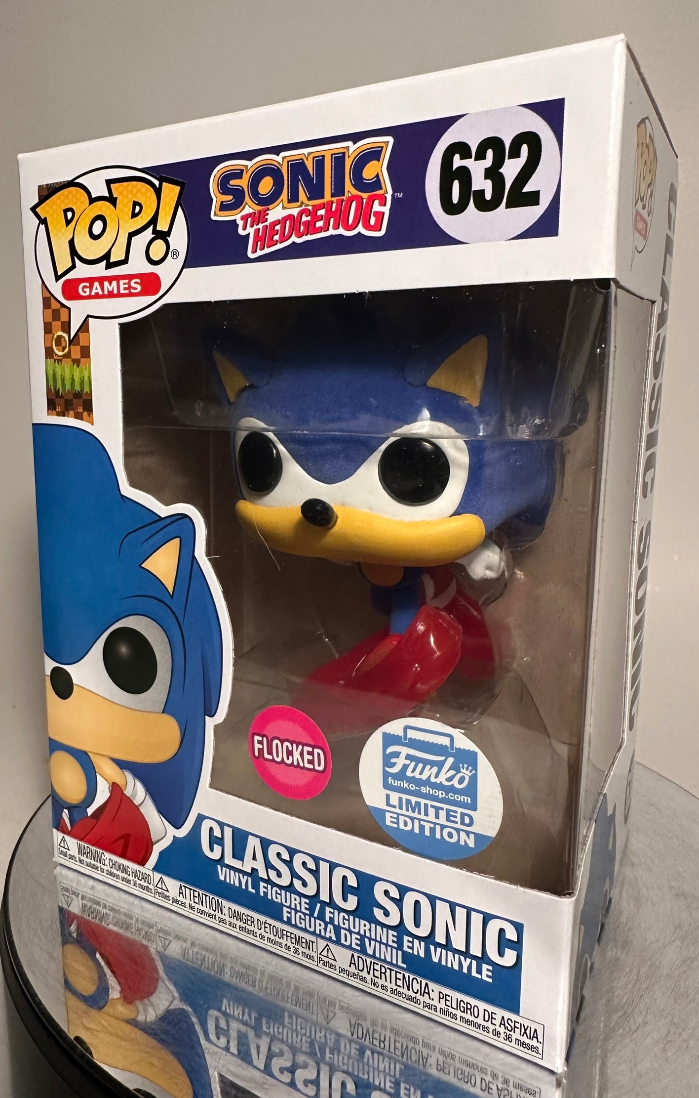 Sonic the Hedgehog - Classic Sonic 632 FLOCKED (Funko Store Exclusive) Funko Pop!