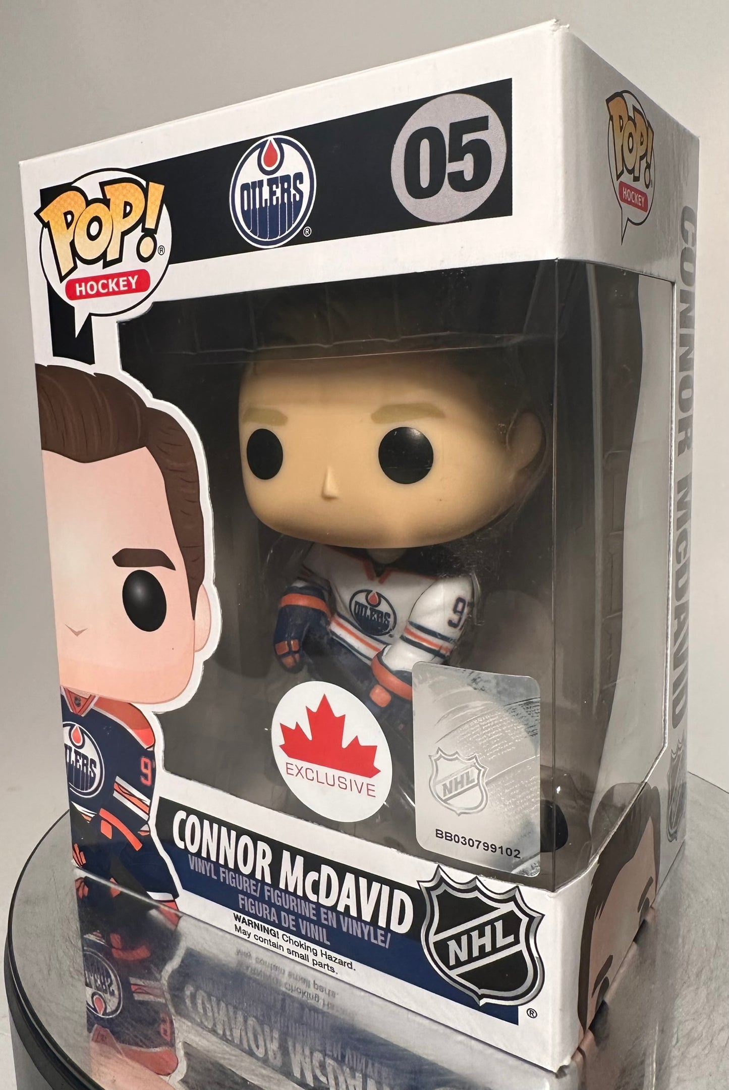 Hockey - Connor McDavid 05 (Exclusive) White Jersey Funko Pop!