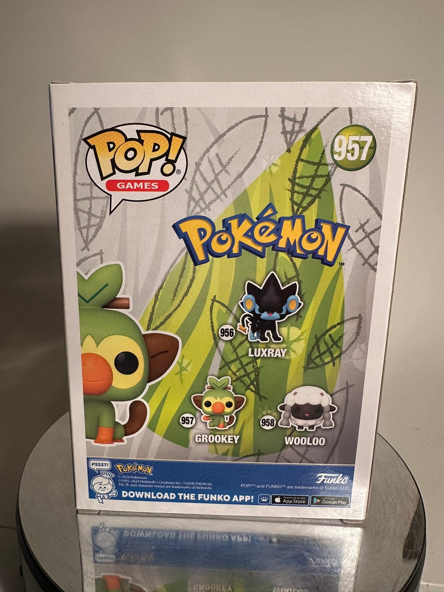 Pokemon - Grookey 957 FLOCKED (Amazon Exclusive) Funko Pop!