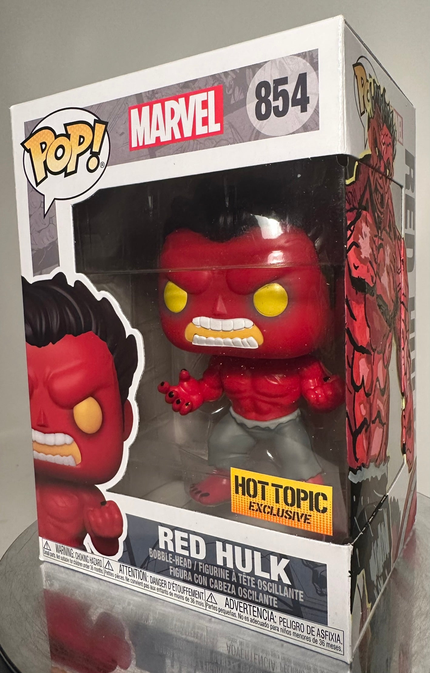 Marvel - Red Hulk 854 Hot Topic Exclusive CUSTOM ARTWORK Funko Pop!