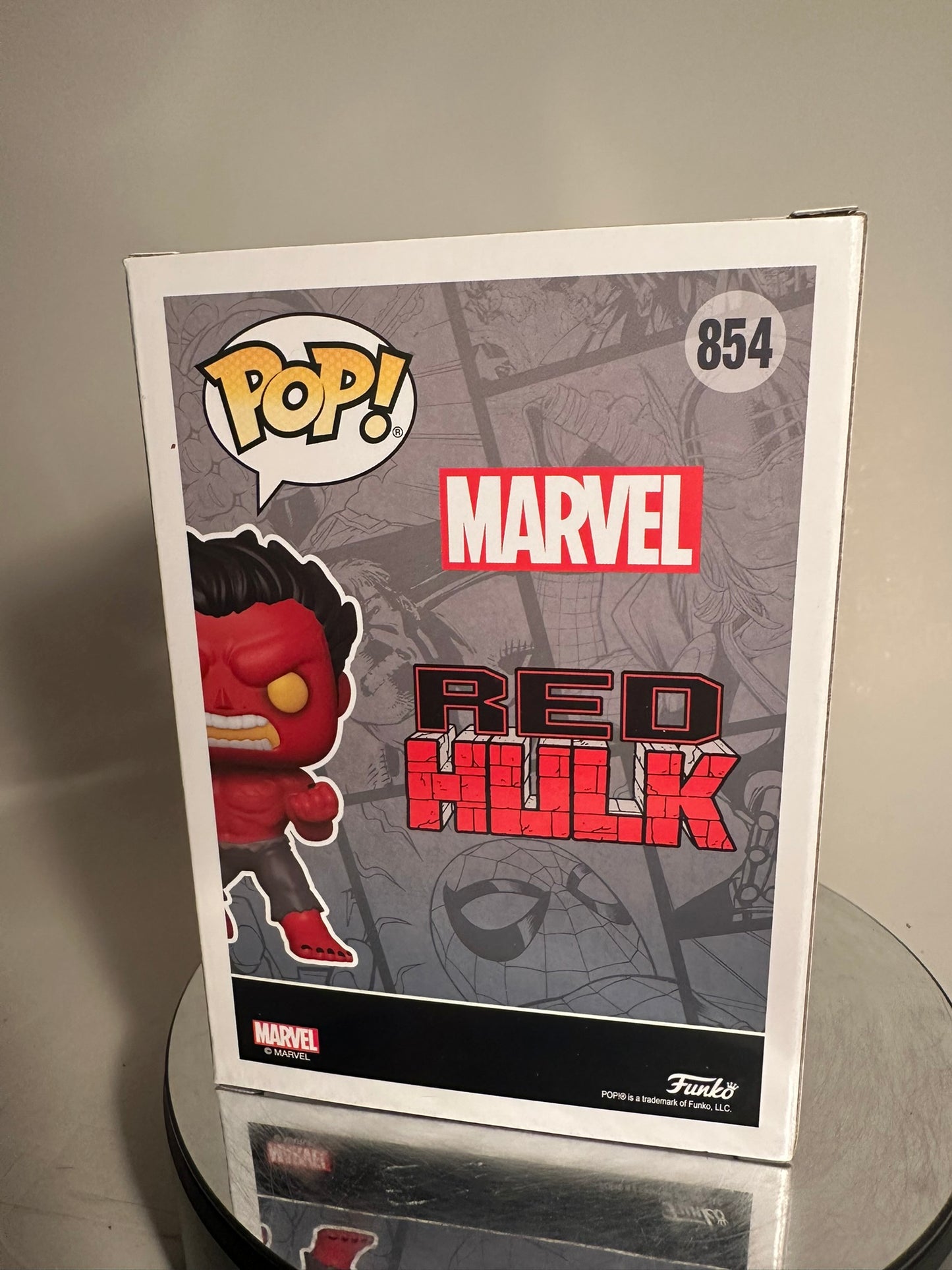 Marvel - Red Hulk 854 Hot Topic Exclusive CUSTOM ARTWORK Funko Pop!