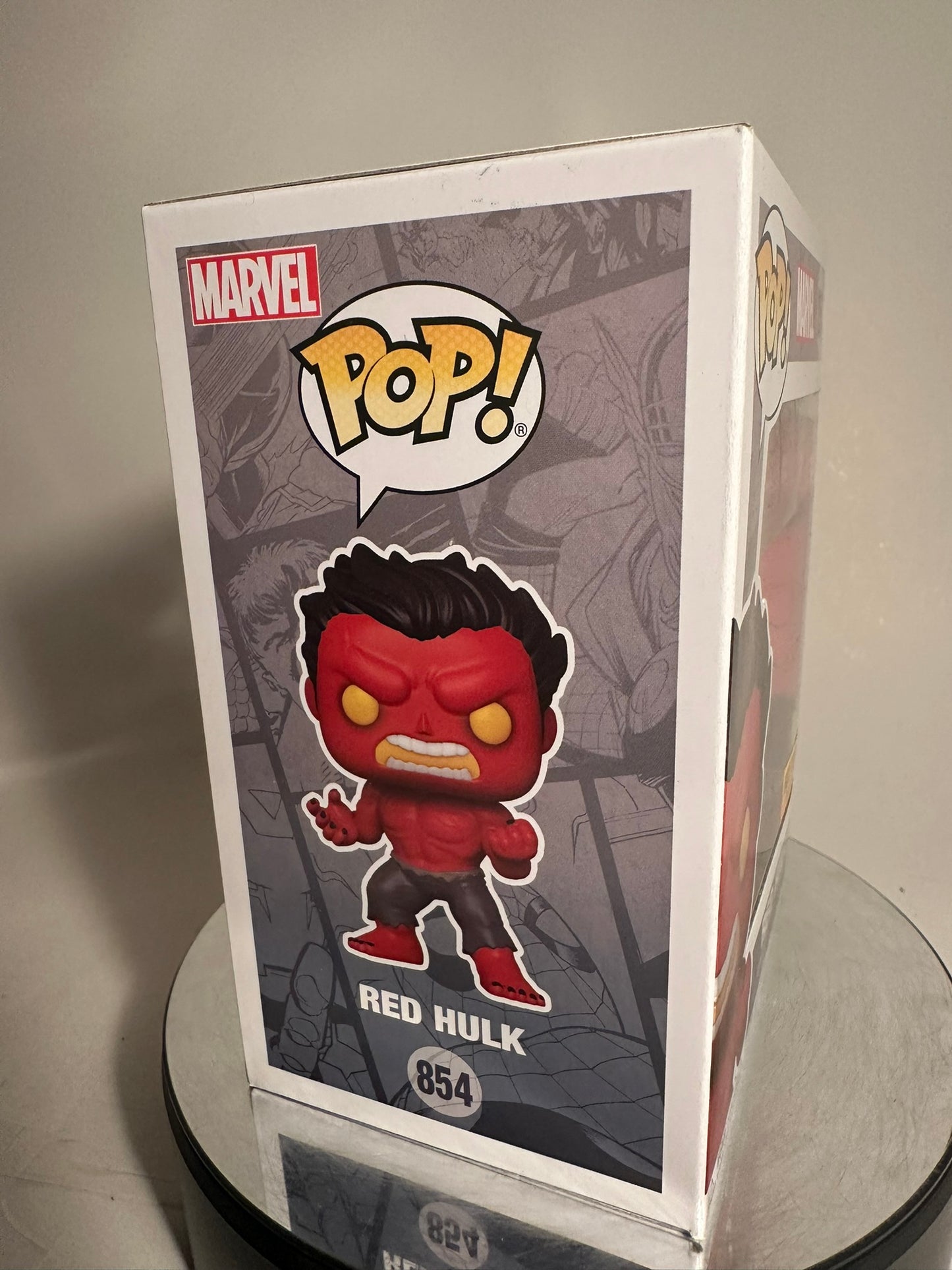 Marvel - Red Hulk 854 Hot Topic Exclusive CUSTOM ARTWORK Funko Pop!