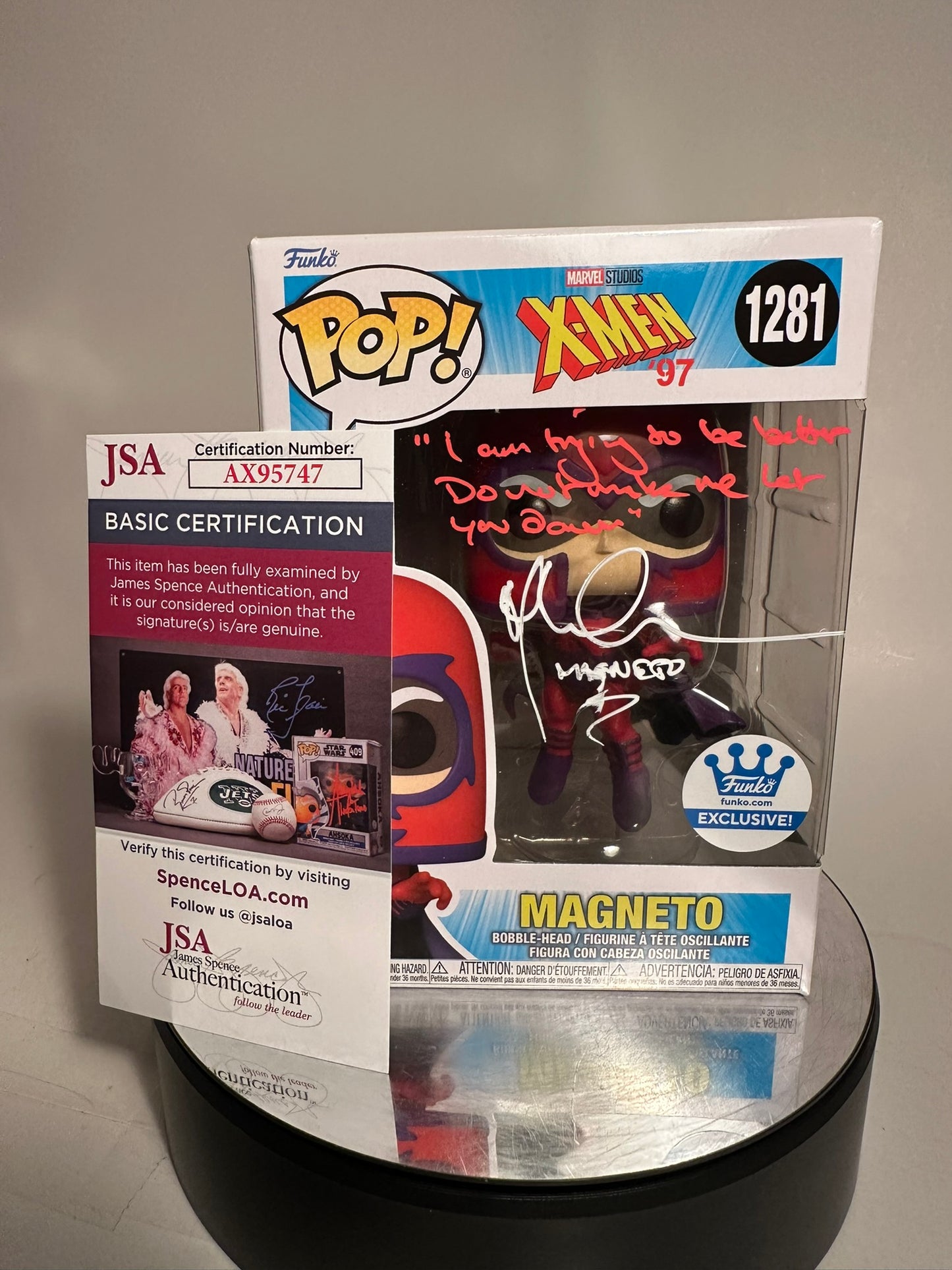 Marvel - Magneto 1281 Funko Store Exclusive AUTOGRAPHED Funko Pop!