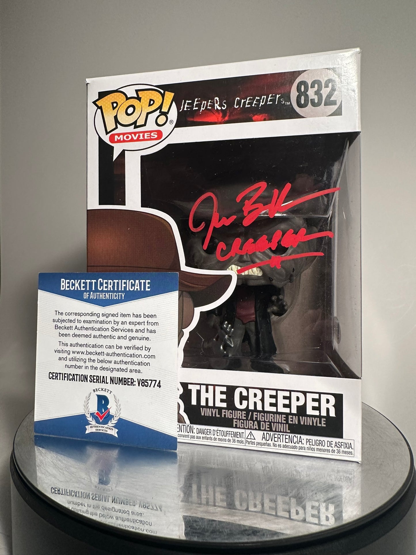 Jeepers Creepers - The Creeper 832 AUTOGRAPHED Funko Pop!