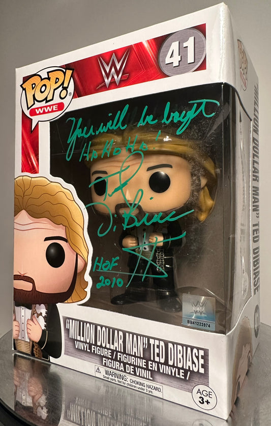 WWE - "Million Dollar Man " Ted Dibiase 41 AUTOGRAPHED Funko Pop!